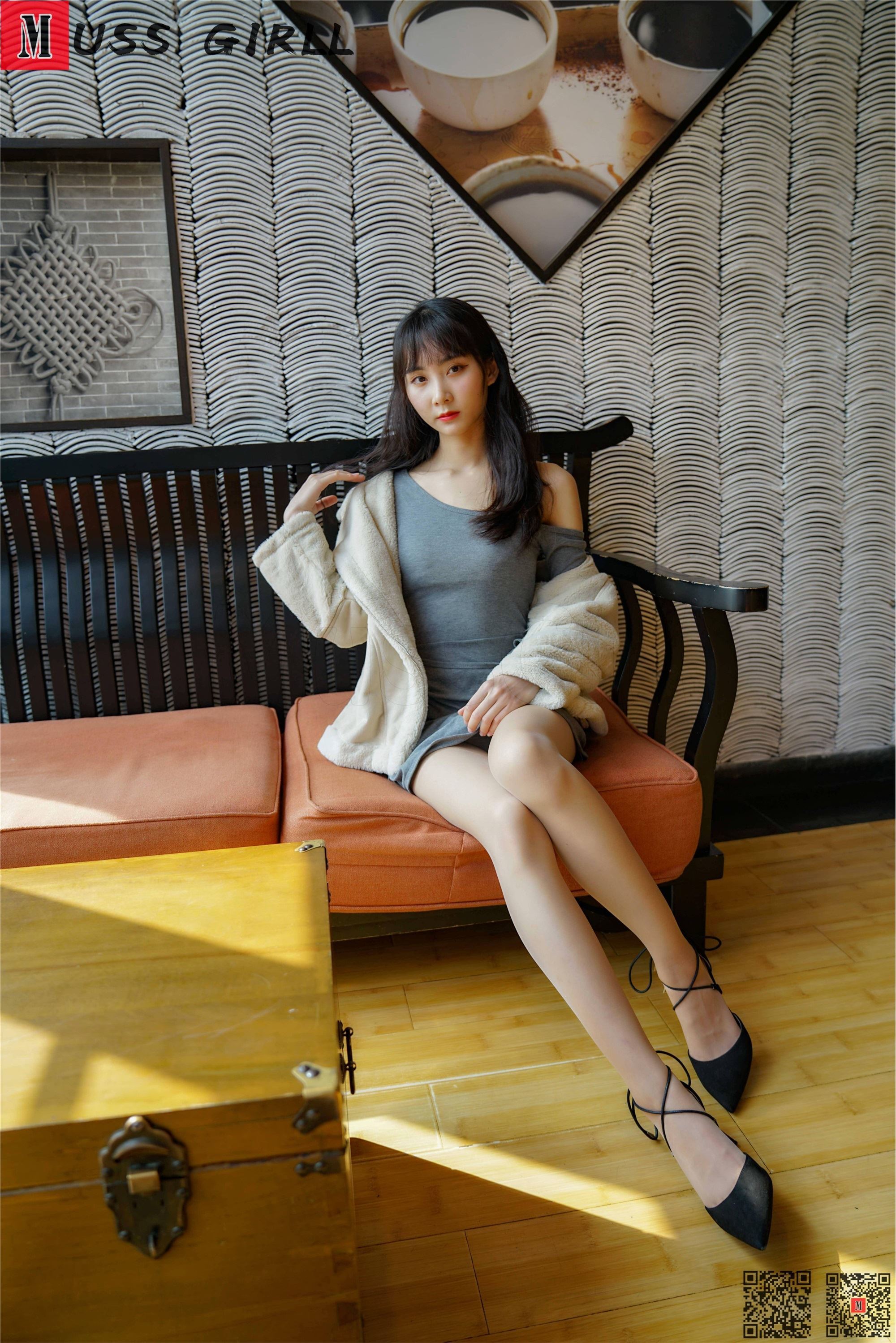 MussGirl慕丝女郎  NO.156 灰色包臀裙